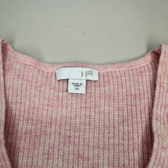 J Jill Cashmere Wool Blend Pullover Sweater XS Pink V Neck Relaxed Fit - Picture 7 of 7